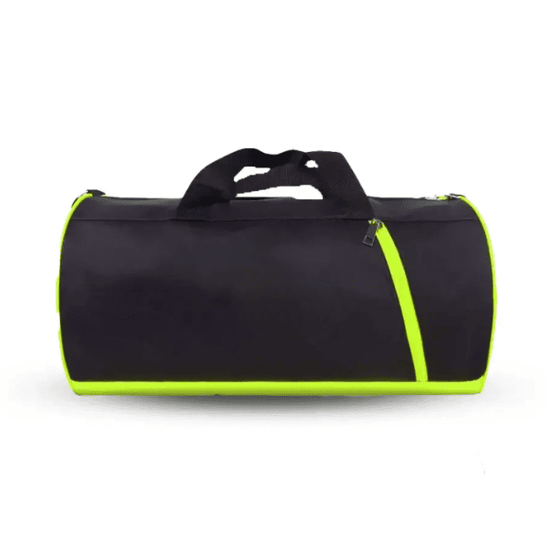 Cylindrical Training Gym Bag Black and Neon 16x8 Inch