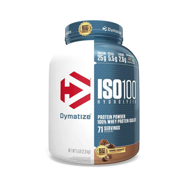Dymatize ISO 100 Hydrolyzed Whey Protein Isolate - 25g Protein, 5.5g BCAAs (5lb)