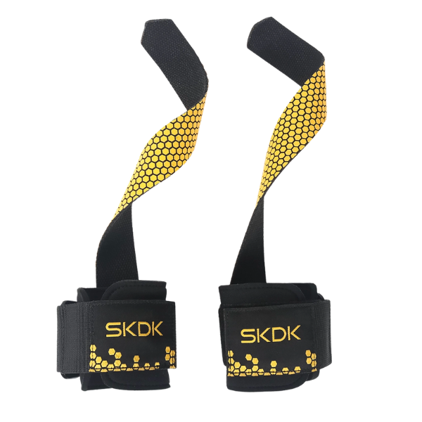 SKDK Deadlifting Wrist Support Straps - Honeycomb Grip