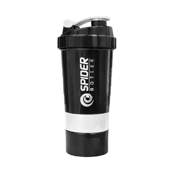 Spider Shaker Bottle 500ml - Black and White