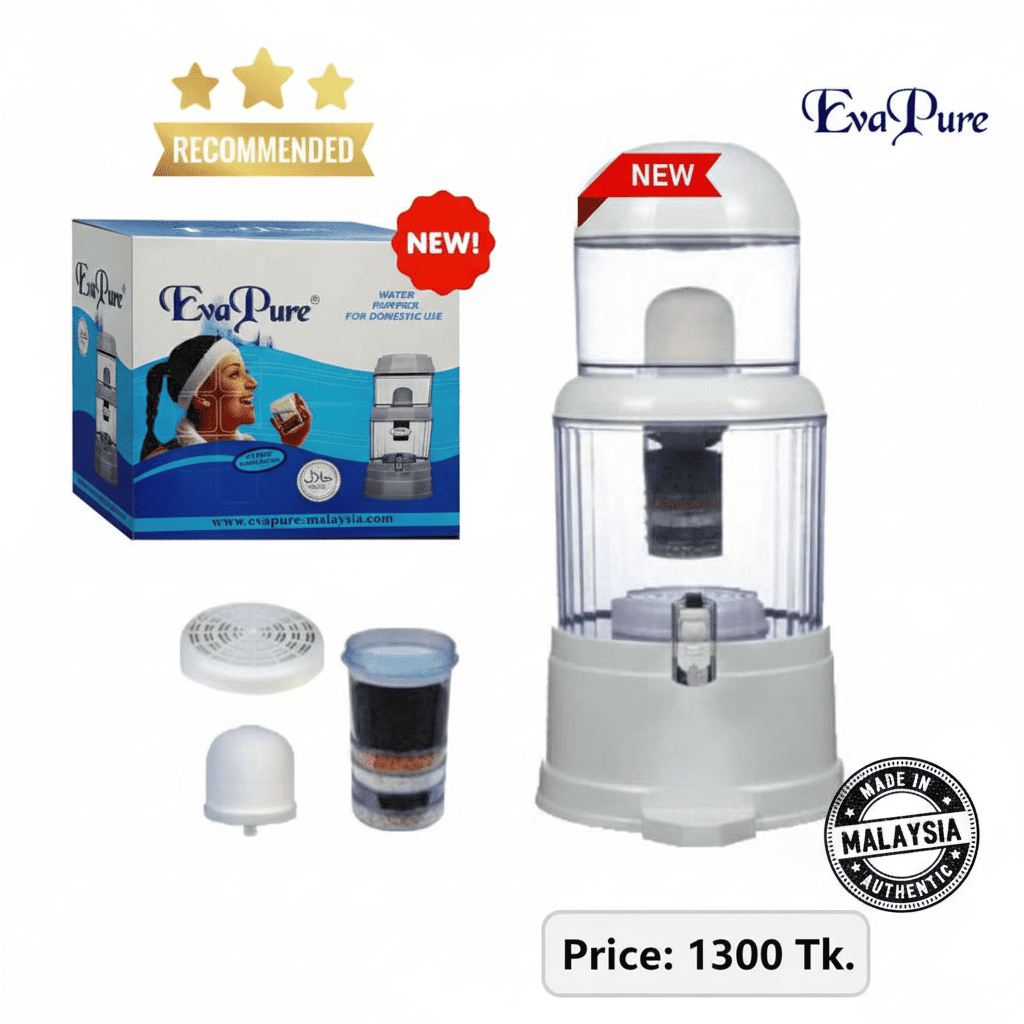 Eva Pure 22 Liter Non-Electric Mineral Water Purifier - Premium Quality