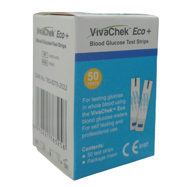 VivaChek Eco Blood Glucose Test Strips (50 Pcs Box)