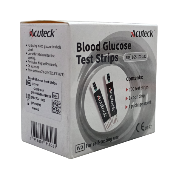 Acuteck Blood Glucose Test Strips (100 Pcs Box)